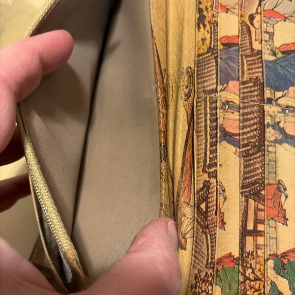 Vintage Korean Folk Art Wallet – Hanbok Print – 1980s/90s - Picture 4 of 5